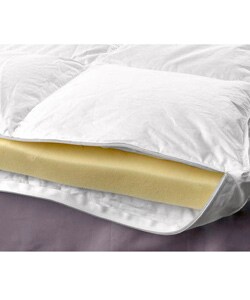 White Goose Down Cover for Memory Foam Toppers