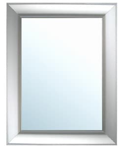 Framed Mirrors  Bathroom on Grooved Silver Framed Wall Mirror   Overstock Com