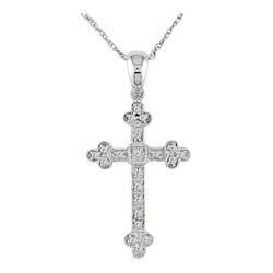 10k White Gold & 1/10ct Diamond Pendant
