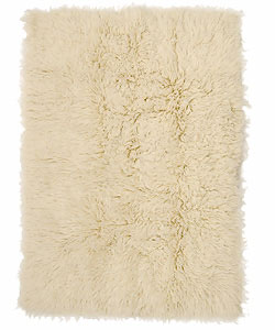 Greek Flokati 2000-gram White Wool Rug (9' x 12')