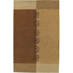 Hand-tufted Ellipse Wool Rug (4'2 x 6'7)