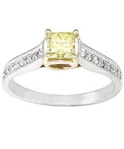 14k Two-tone Gold 5/8ct TDW Diamond Engagement Ring