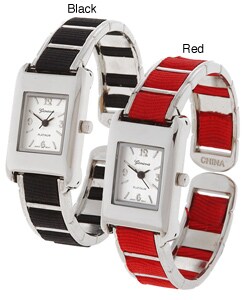 Geneva Platinum Women's Woven Band Watch