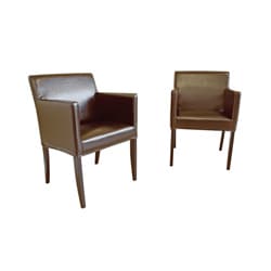 Carlton Espresso Bi-cast Leather Arm Chair.