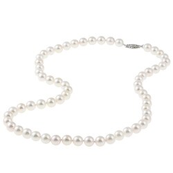 DaVonna White Akoya Pearl 18-inch Strand (6.5-7 mm)