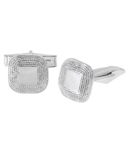 Icz Stonez Sterling Silver Square Cuff Links