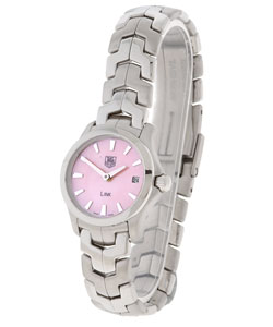 Tag Heuer Women's Pink Mother of Pearl Dial Link Watch