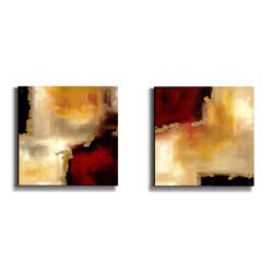 Maitland Crimson Accent I & II Stretched Canvas Art Set