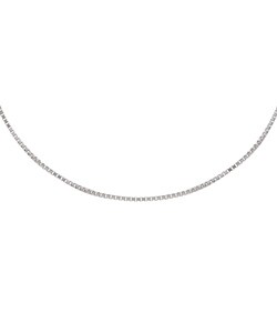 Fremada 14k White Gold Box Necklace (16 inches to 30 inch)