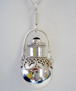 Perfume Bottle Sterling Silver Pendent  (bulk pack of 2)