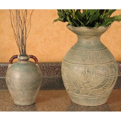 Set of 2 Hand Crafted Pottery Vases