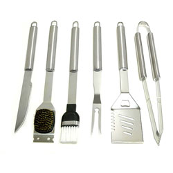 Daxx Stainless Steel 6-piece BBQ Set with Case