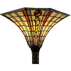 Large Tiffany-style Golden Amber Torchiere