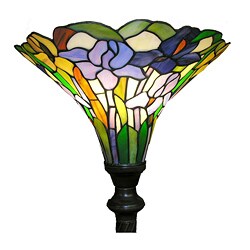 Tiffany-style Iris Torchiere