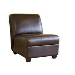 Mocha Brown Bi-cast Leather Chair