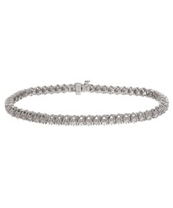 14k White Gold 2ct Diamond Tennis Bracelet (G-H, I2-3)