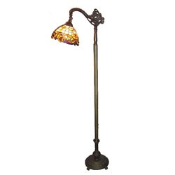 Tiffany-style Baroque Floor Bridge Lamp