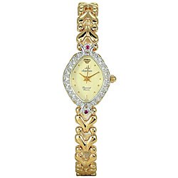 Jules Jurgensen Women's 8-diamond Gold Dial Watch
