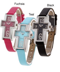 Geneva Platinum Cross Design Fashion Women's Watch
