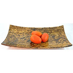 Mango Wood Swirl Boat Tray (Thailand)