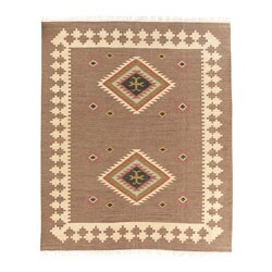Flat-woven Aztec Earthtone Wool Rug (9' x 12')