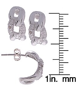 Sterling Silver Diamond Accent Earrings
