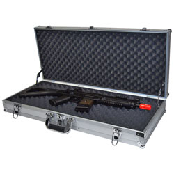 Silver Hard Sided Assault Rifle Case