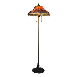 Tiffany-style Peacock Floor Lamp