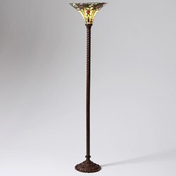Tiffany-style Flower Torchiere