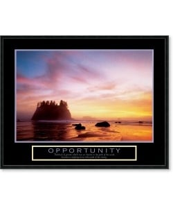 Framed Inspirational  on Opportunity Sunset Framed Motivational Art Print   Overstock Com