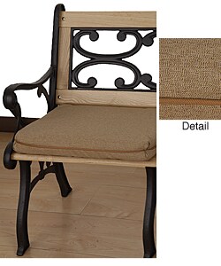 Straw/Papaya Sunbrella Chair Cushion