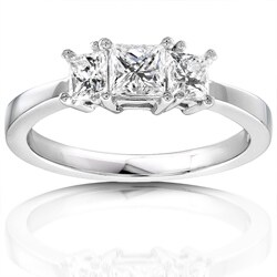 14k Gold 3/4ct TDW Diamond 3-stone Ring