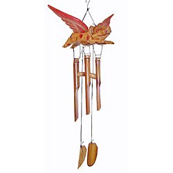 Handcrafted Flying Pig Bamboo Windchime (Indonesia)