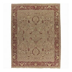Hand-woven Millenia Gold Wool Rug (3'10 x 5'10)