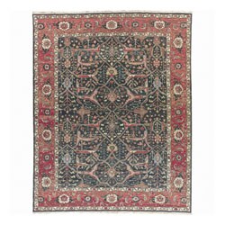 Hand-woven Millenia Green Wool Rug (7'10 x 9'10)