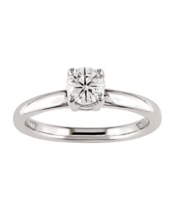 14k White Gold 1/2ct Diamond Solitaire Ring (G-H, I1-I2)