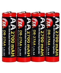 CTA AA 2700mAh Rechargeable Batteries (Pack of 4)