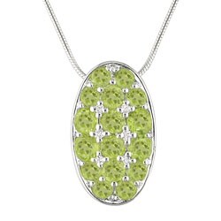 Sterling Silver Peridot Pendant