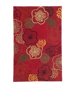 Hand-tufted Summer Garden Wool Rug (7'6 x 9'6)