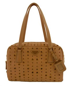 Prada Perforated Leather Satchel
