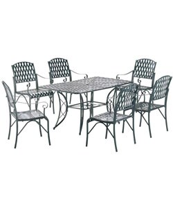 Diamond Collection 7-piece Diamond Lattice Group Patio Set
