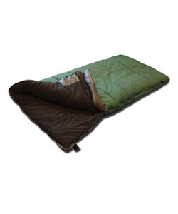 Deluxe Fleece-lined 20-degree Green Sleeping Bag