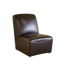 Claremont Espresso Bi-cast Leather Armless Club Chair