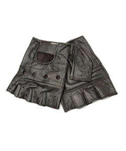 Daxx Men's Fingerless Leather Motorcycle Glove
