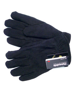 Daxx Men's Black Buttersoft Deerskin Gloves with Thinsulate Lining