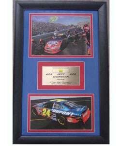 Jeff Gordon Framed Car Part Sports Memorabilia