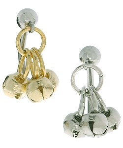 14g Reverse Dangle Jingle-Bell Surgical Steel Curved Barbell