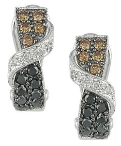 14k White Gold 3/4ct TDW Fancy Diamond Earrings