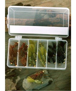 Gold Bead Crystal Wooly Bugger Selection of 24 Flies