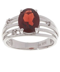 Garnet Diamond Ring